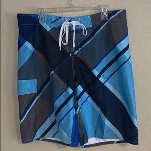 Blue Plaid Men’s Board shorts